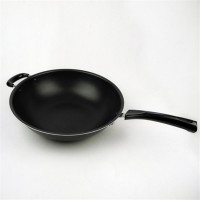 Non oil-smoke saute wok pan aluminum frying wok pan