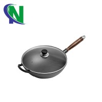 single handle cast iron Chinese wok