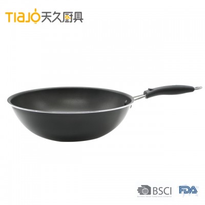 Nonstick Ceramic Coating Aluminum induction friendly Wok Pan With Lid